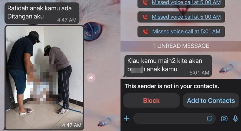 Scammer guna taktik culik anak untuk minta wang tebusan