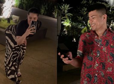 Gaya Ameera Khan rakam gambar Awal Ashaari undang perhatian netizen. Ada yang memuji hasil gambarnya biarpun terpaksa menonggek.