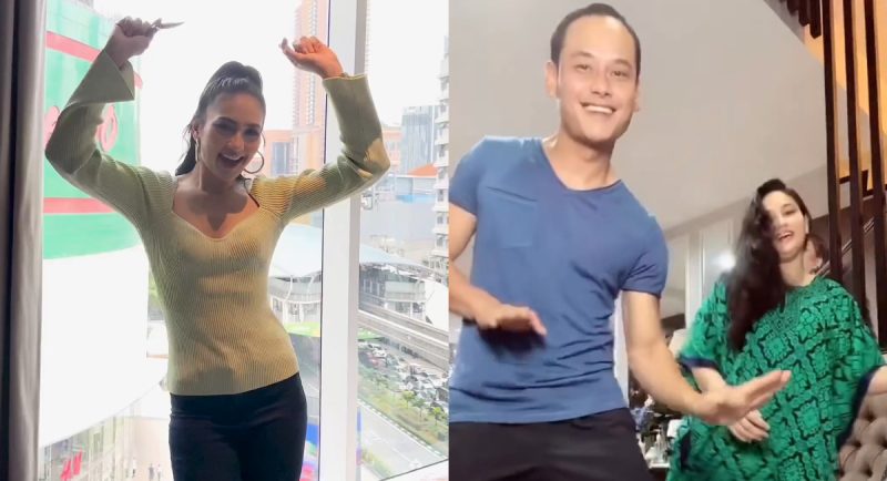 Fasha Sandha menari bersama suaminya