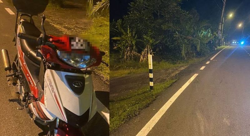 Penunggang motosikal terlanggar anjing