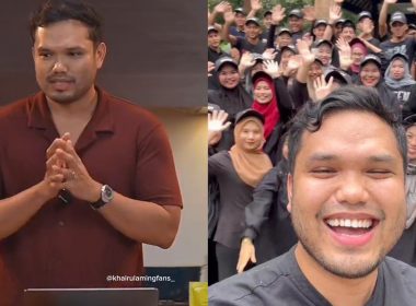 Khairul Aming belanja pekerja bercuti