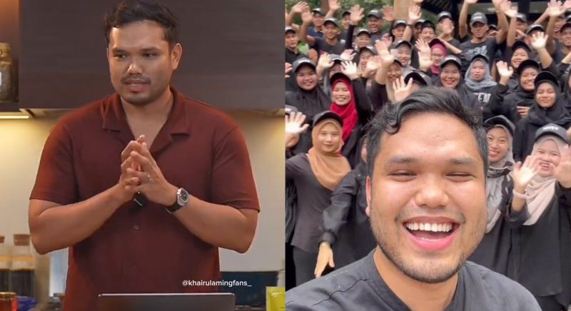 Khairul Aming belanja pekerja bercuti