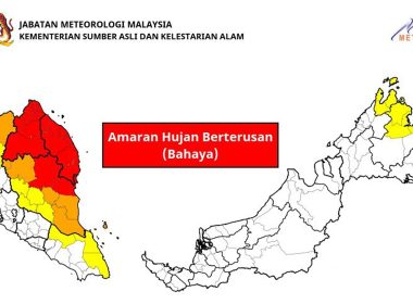 hujan lebat berterusan