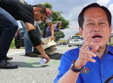 NGO tampal jalan berlubang