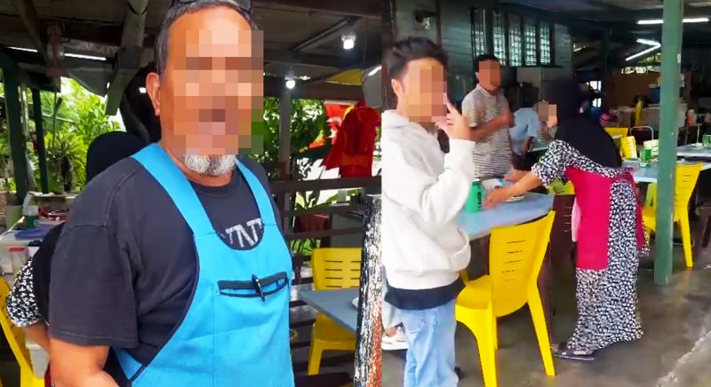 peniaga bertengkar dengan rider