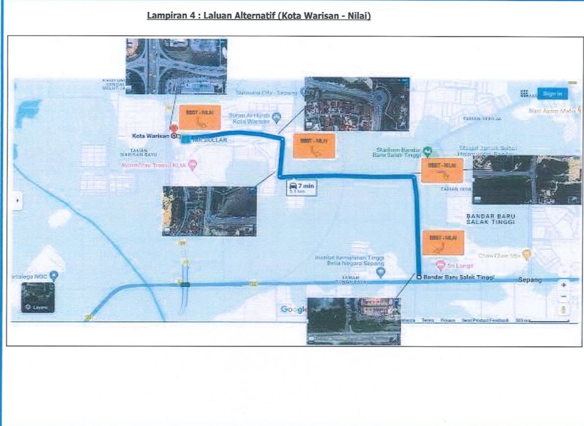 Laluan Kota Warisan ke KLIA ditutup sementara mulai 2 Januari hingga 10 ...