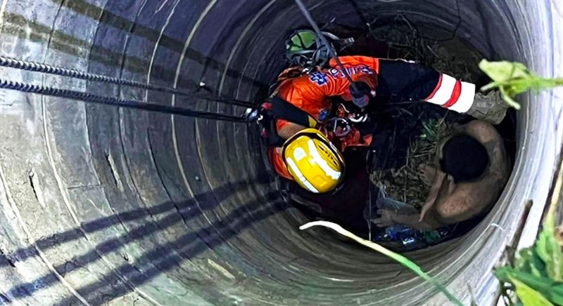 Lelaki terperangkap dalam perigi di Thailand