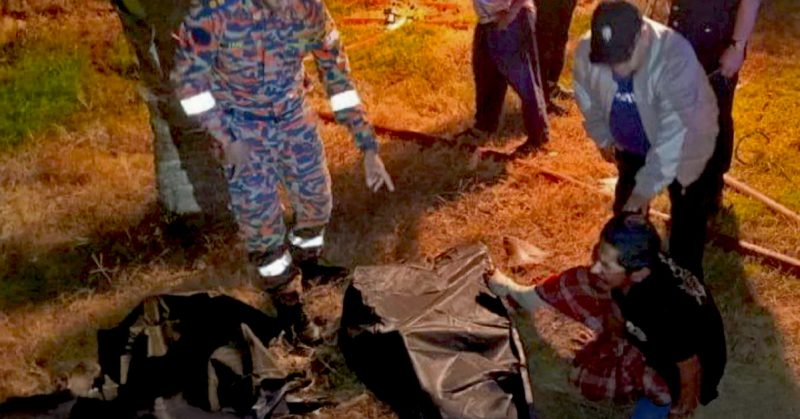 Keadaan rumah yang musnah dalam kebakaran di Kampung Berangan Enam, Umbai.
