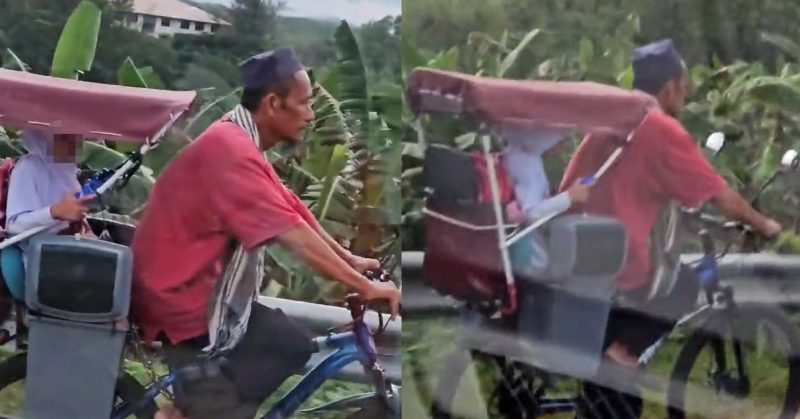 Pakcik Basri yang tular menghantar anak dengan basikal modifikasi, meninggal dunia.