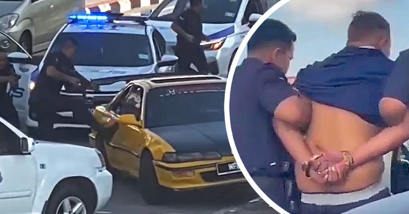 Pemandu Honda kuning diberkas polis selepas aksi kejar-mengejar, disahkan pengedar dadah.