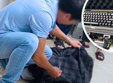Pemeriksaan bagasi penumpang Vietnam yang bergurau membawa bom, didapati hanya berisi papan kekunci dan tetikus