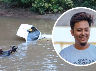 Gambar menunjukkan pasukan penyelam menemui kereta tenggelam di sungai, dipercayai milik pempengaruh permotoran yang dilaporkan 'hilang'.