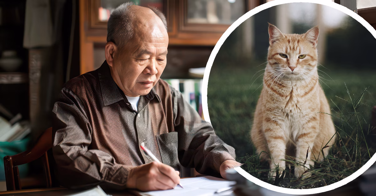 Warga emas China menulis wasiat sambil memikirkan kucing kesayangannya