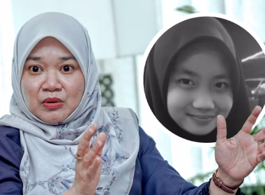 Menteri Pendidikan Fadhlina Sidek memberi kenyataan serius, dengan gambar inset pelajar Zara Qairina yang meninggal dunia.
