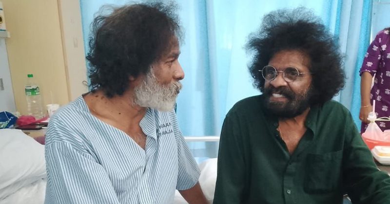 Sathiya dan David Arumugam di hospital.