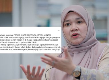 Permohonan maaf dari seorang wanita kepada Menteri Pendidikan.