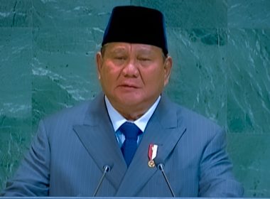 Presiden Prabowo Subianto berucap di Sidang Umum PBB ke-80, New York, menegaskan dukungan Indonesia terhadap solusi dua negara Palestin-Israel.