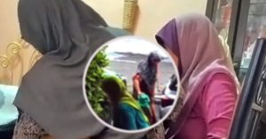 Rakaman CCTV menunjukkan insiden pergaduhan antara dua jiran wanita di Tangkak yang kini telah berdamai.