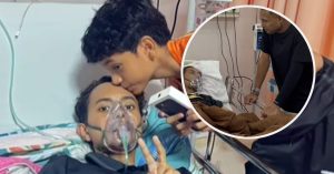 Muhammad Zafran Hadi hadiahkan adiknya telefon bimbit.