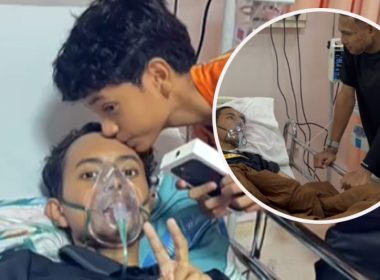 Muhammad Zafran Hadi hadiahkan adiknya telefon bimbit.