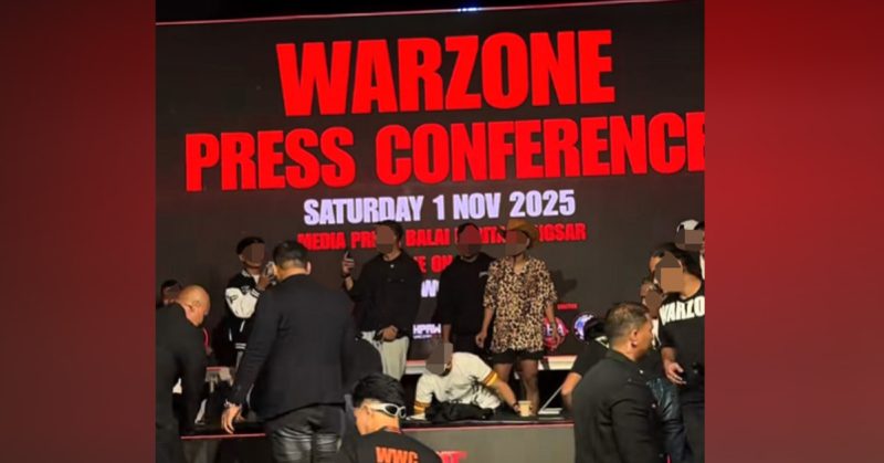 Sidang media War Zone Championship yang diadakan Sabtu lalu.