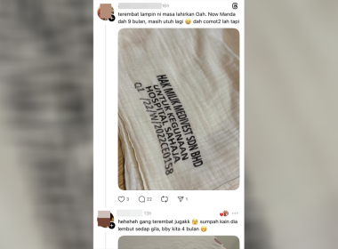 Isu pengakuan terembat kain hospital sejak bersalin yang mencetuskan kecaman netizen.