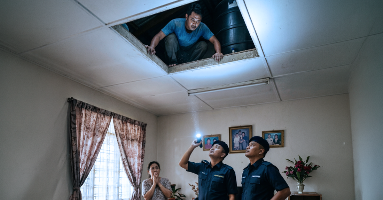 Penguat kuasa JAINJ menemui lelaki bersembunyi di siling rumah dalam kes khalwat melibatkan abang e-hailing di Kluang.