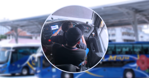 Wanita duduk di riba pemandu bas ketika kenderaan bergerak dalam video tular