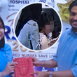 Jururawat Pantai Hospital Ipoh melakukan bantuan kecemasan manuver Heimlich untuk menyelamatkan wanita yang tercekik di kawasan hospital.