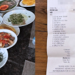 Resit kedai makan sebuah restoran terkenal di Jakarta
