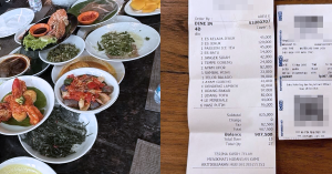 Resit kedai makan sebuah restoran terkenal di Jakarta