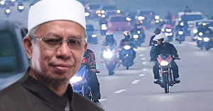 Datuk Dr Zulkifli Al-Bakri menyampaikan pesanan kepada peserta RXZ Members 8.0 supaya menjaga keselamatan dan adab ketika menunggang motosikal.