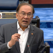 Perdana Menteri Anwar Ibrahim menjawab isu logo RTM dalam hantaran PH di Dewan Rakyat