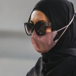 Tisha Shamsir tiba di Mahkamah Majistret Kuala Lumpur bagi menghadapi pertuduhan dadah