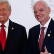 Donald Trump bersama Presiden FIFA Gianni Infantino