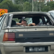 Kereta yang dinaiki Mia tular di media sosial baru-baru ini.