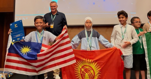 Wan Harriz Wan Abdul Qayyum meraikan kejayaan selepas muncul juara Little HIPPO English di Doha, Qatar