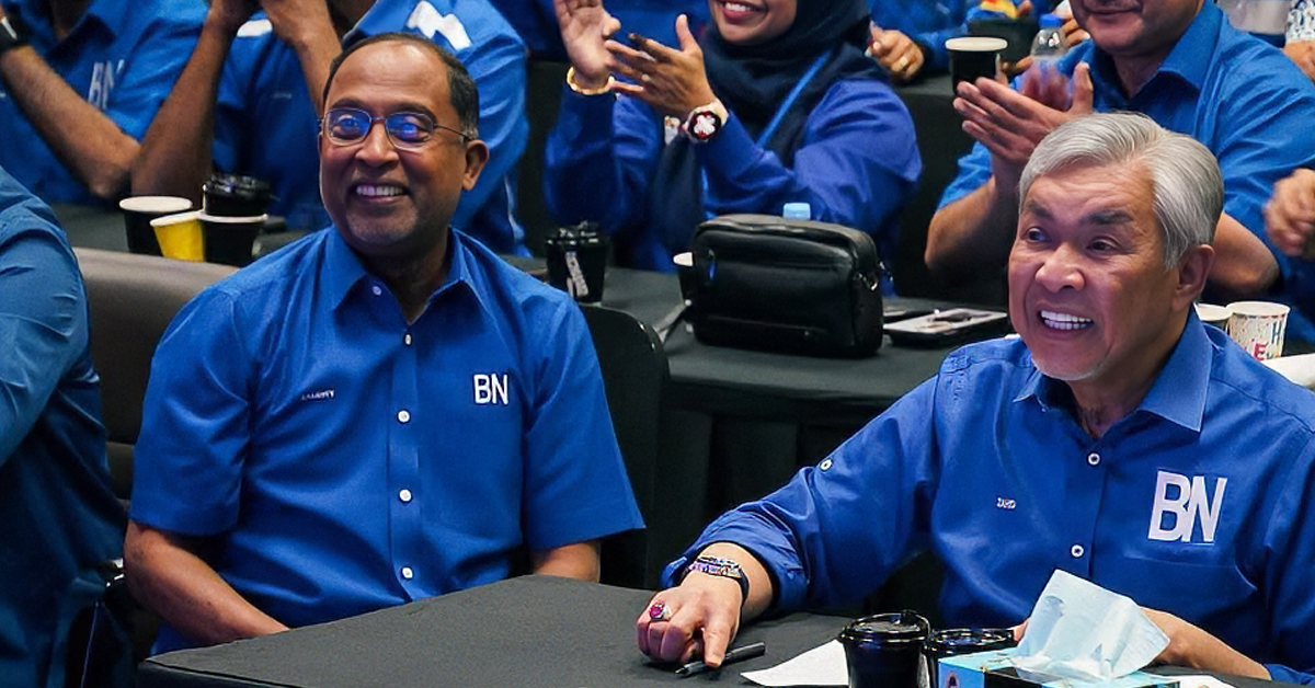 Datuk Seri Diraja Dr Zambry Abd Kadir bersama Datuk Seri Dr Ahmad Zahid Hamidi dalam program Barisan Nasional