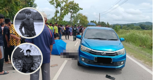 Lokasi kemalangan di Jalan Nyior Chabang, Langkawi, yang meragut nyawa dua pelajar sekolah menengah.