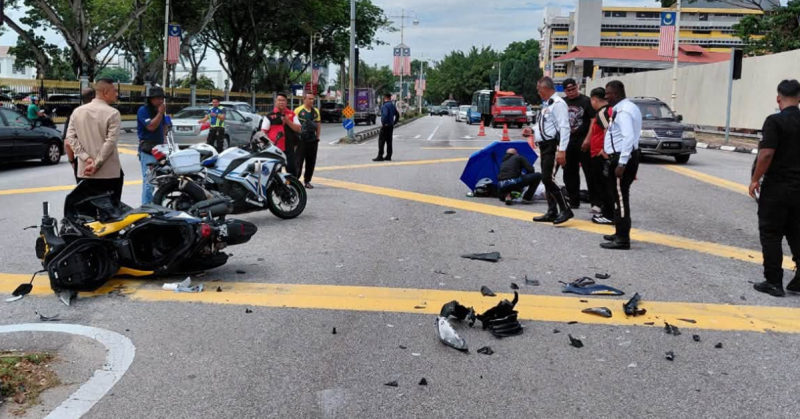 Anggota trafik dirempuh kereta selepas pemandunya melarikan diri daripada sekatan jalan raya di Ipoh.