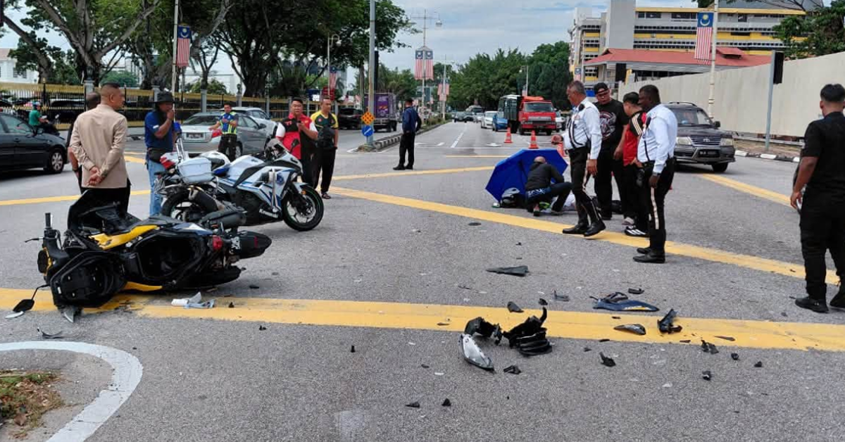 Anggota trafik dirempuh kereta selepas pemandunya melarikan diri daripada sekatan jalan raya di Ipoh.