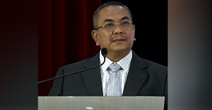 Muhammad Sanusi Md Nor berucap pada Seminar Pengurusan Kewangan Peringkat Negeri Kedah.
