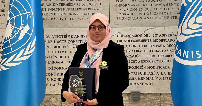 Nur Shazwani Mohd Salleh, Pegawai Pertanian Daerah Kemaman yang menerima pengiktirafan FAO 100 Women Heroes 2026.
