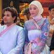 yzal Ibrahim bersama isteri, Maryam You Narae, menggayakan busana batik Malaysia yang menjadi perhatian netizen Indonesia.