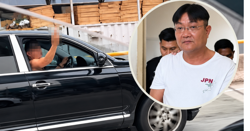 Pemandu Porsche Cayenne hitam dipenjara lima hari dan didenda RM10,000 kerana memandu secara berbahaya.