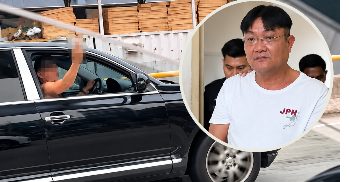 Pemandu Porsche Cayenne hitam dipenjara lima hari dan didenda RM10,000 kerana memandu secara berbahaya.